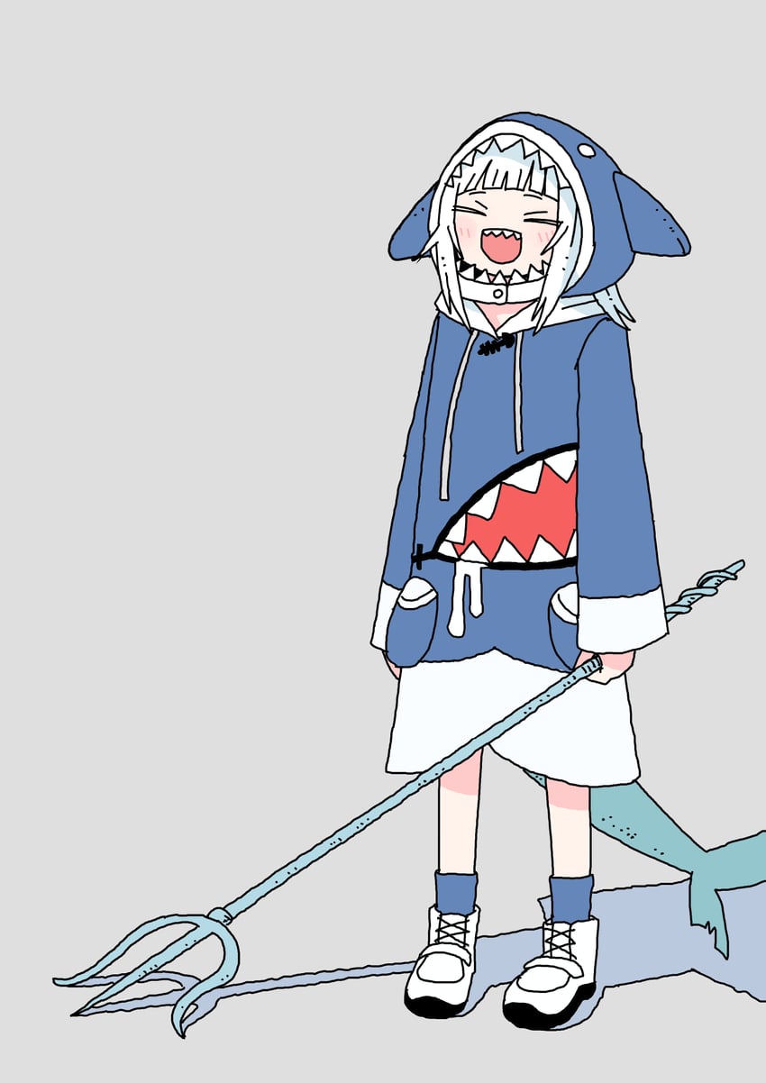 gawr gura (hololive and 1 more) drawn by abe_tomomi
