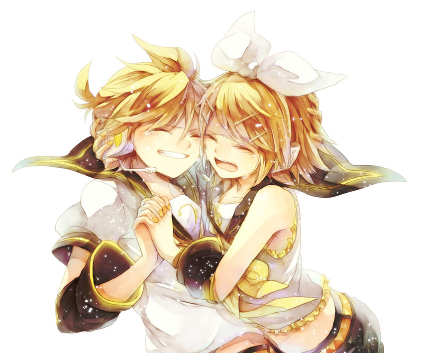 kagamine rin and kagamine len (vocaloid) drawn by hana_(mew)