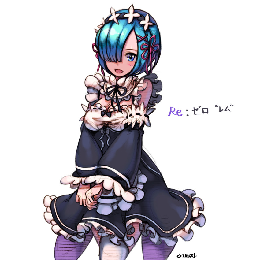 rem (re:zero kara hajimeru isekai seikatsu) drawn by bara_(totocos)