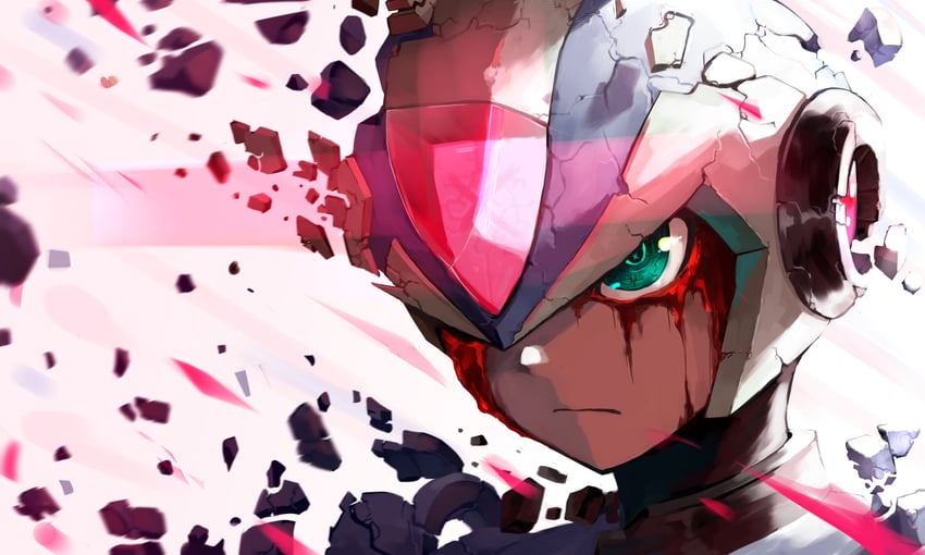 x (mega man and 1 more) drawn by socksglows