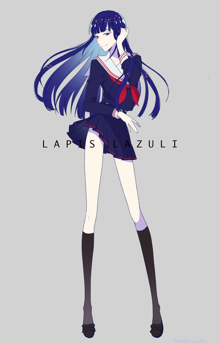 lapis lazuli (houseki no kuni) drawn by kuro_no_suke_(kurotu962kurotu)