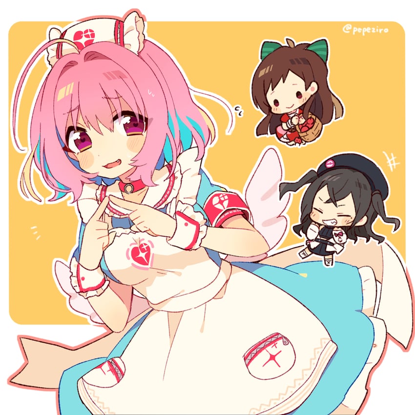 yumemi riamu, sunazuka akira, and tsujino akari (idolmaster and 2 more) drawn by shapeson