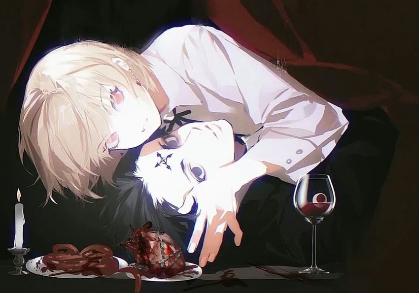 kurapika and chrollo lucilfer (hunter x hunter) drawn by shouka_(ly880217)