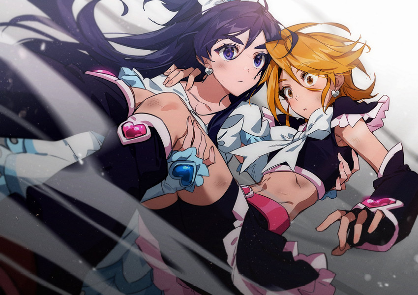 misumi nagisa, yukishiro honoka, cure black, and cure white (precure and 1 more) drawn by huge_0330