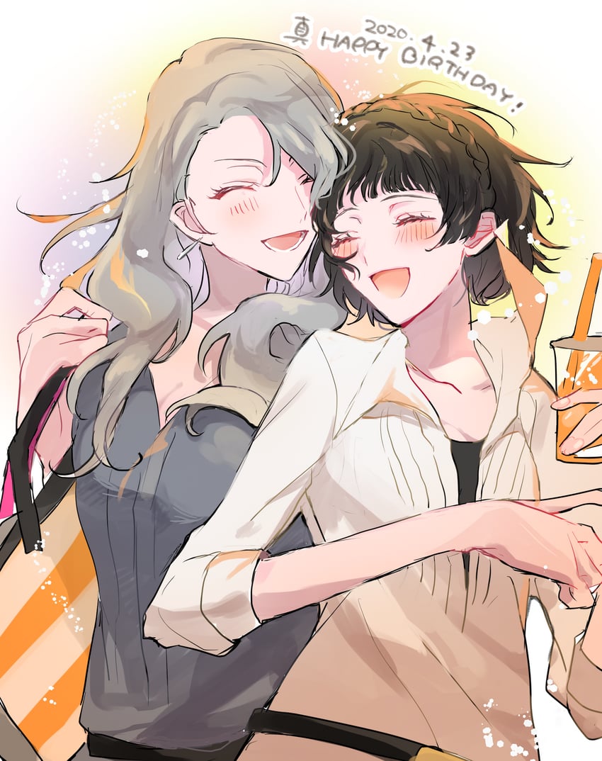 niijima makoto and niijima sae (persona and 1 more) drawn by chiru_illust