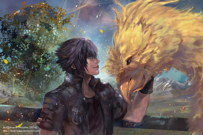 noctis lucis caelum (final fantasy and 1 more) drawn by maerel_hibadita