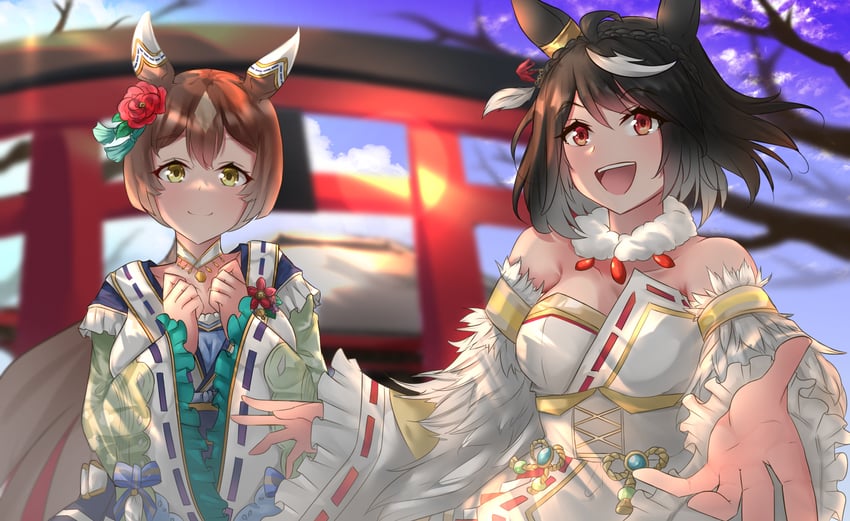 satono diamond and kitasan black (umamusume) drawn by reza_(27232098)