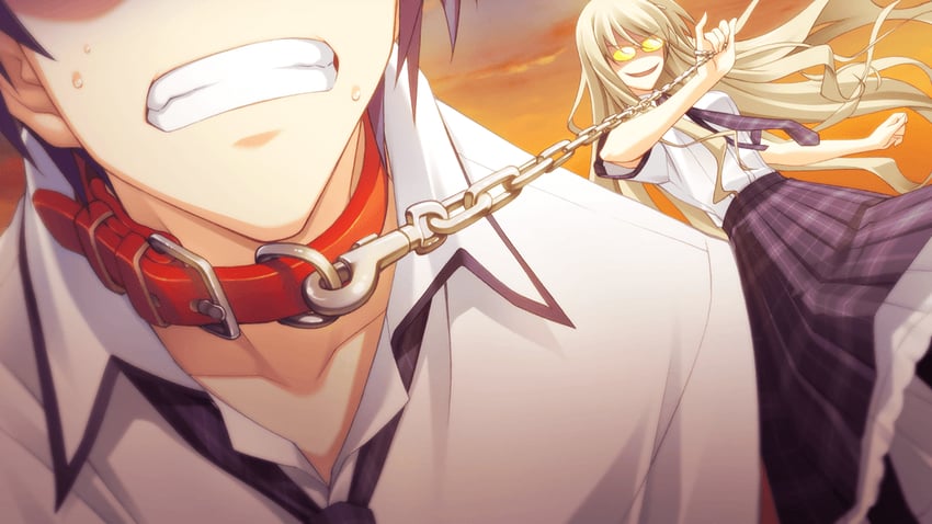 nishijou takumi and kusunoki yua (chaos;head and 1 more) drawn by matsuo_yukihiro