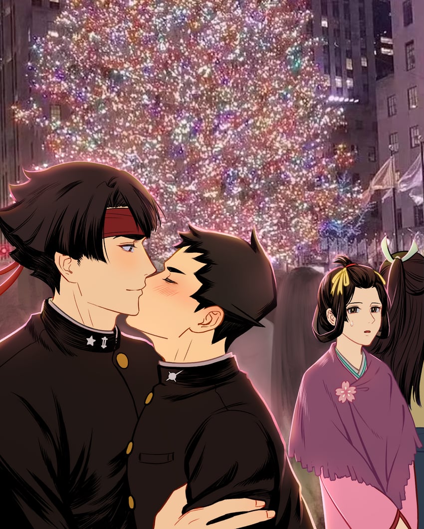 ryunosuke naruhodo, kazuma asogi, susato mikotoba, and rei membami (ace attorney and 1 more) drawn by kaze_(yznyttdgs)