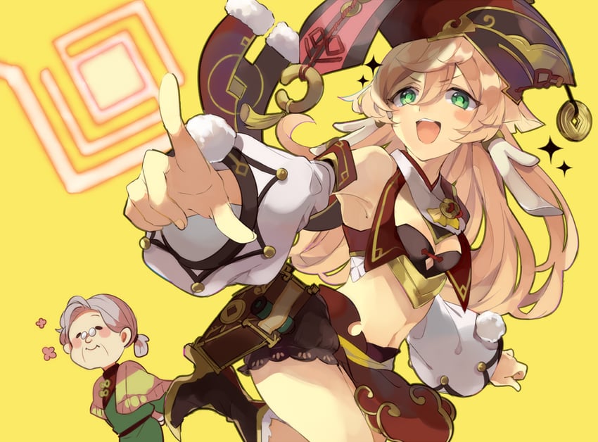 yanfei and madame ping (genshin impact) drawn by naruka_(ynarukay)