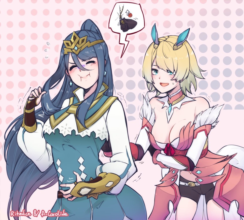 fjorm and oribe tsubasa (fire emblem and 2 more) drawn by ritence