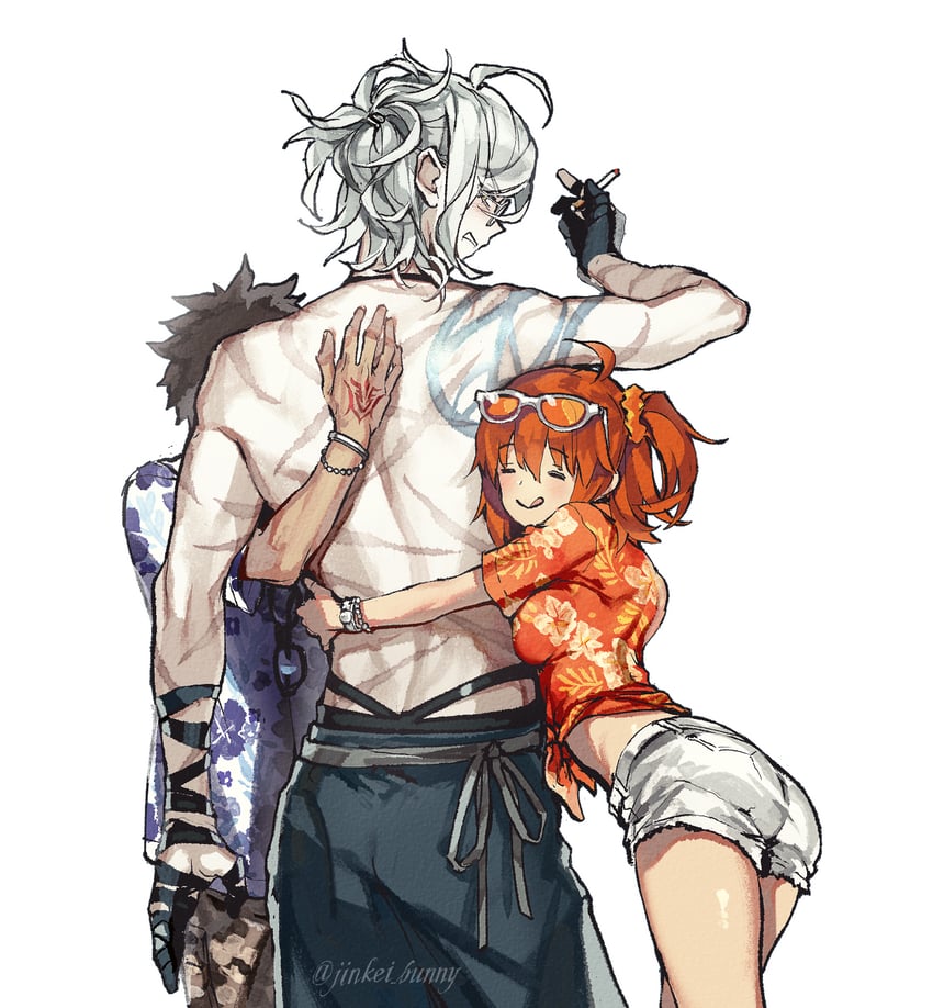 fujimaru ritsuka and edmond dantes (fate and 1 more) drawn by koshika_rina