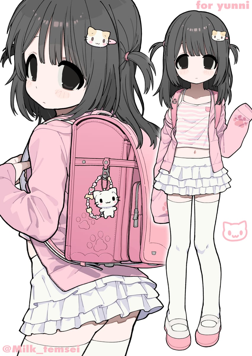 marshmallow mitaina fuwafuwa nyanko (original and 1 more) drawn by milk_(milk319319)