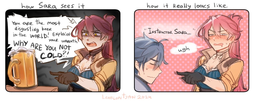 rean schwarzer and sara valestein (eiyuu densetsu and 2 more) drawn by leorlontyan