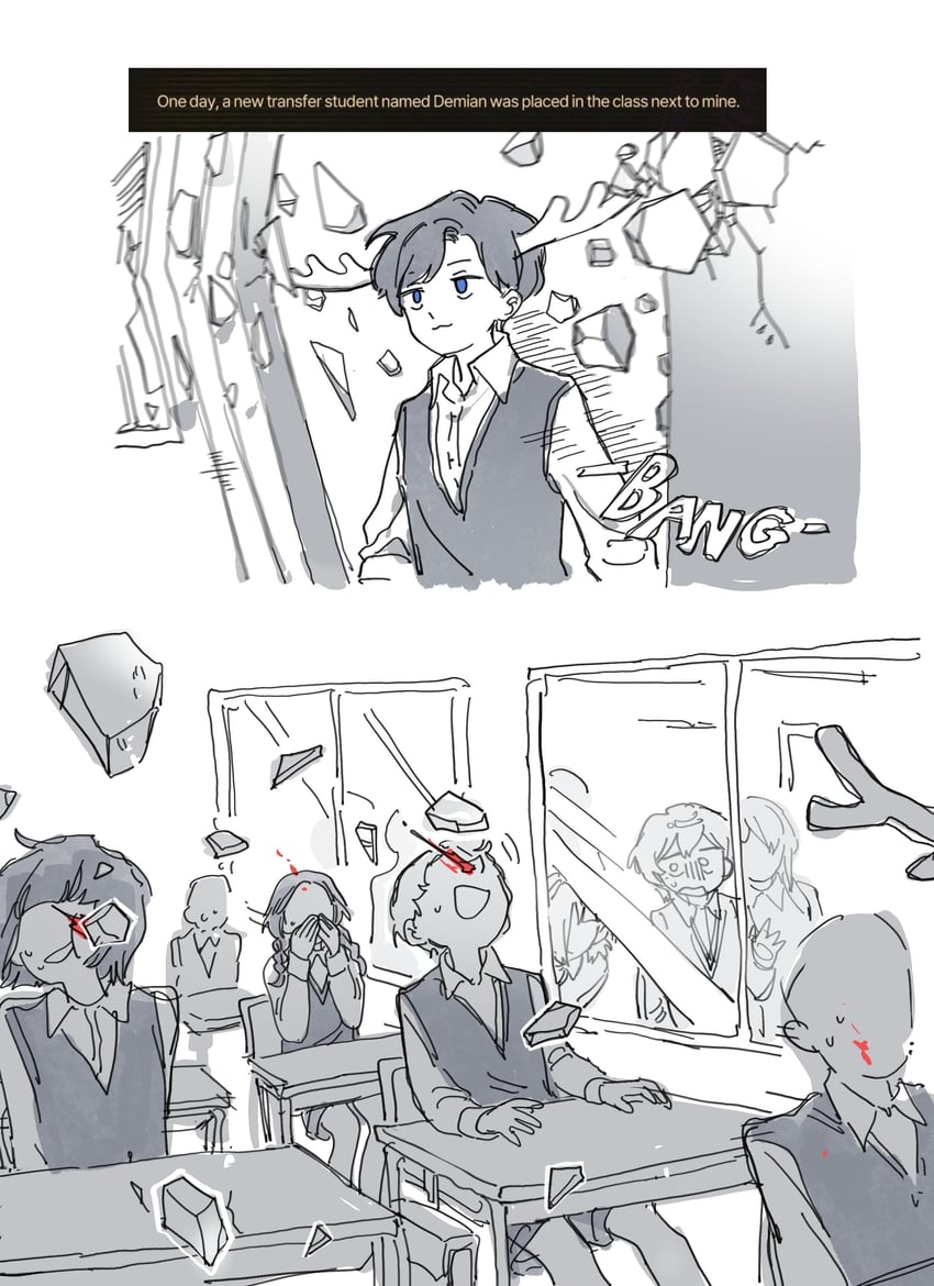 sinclair and demian (project moon and 2 more) drawn by kampuzu