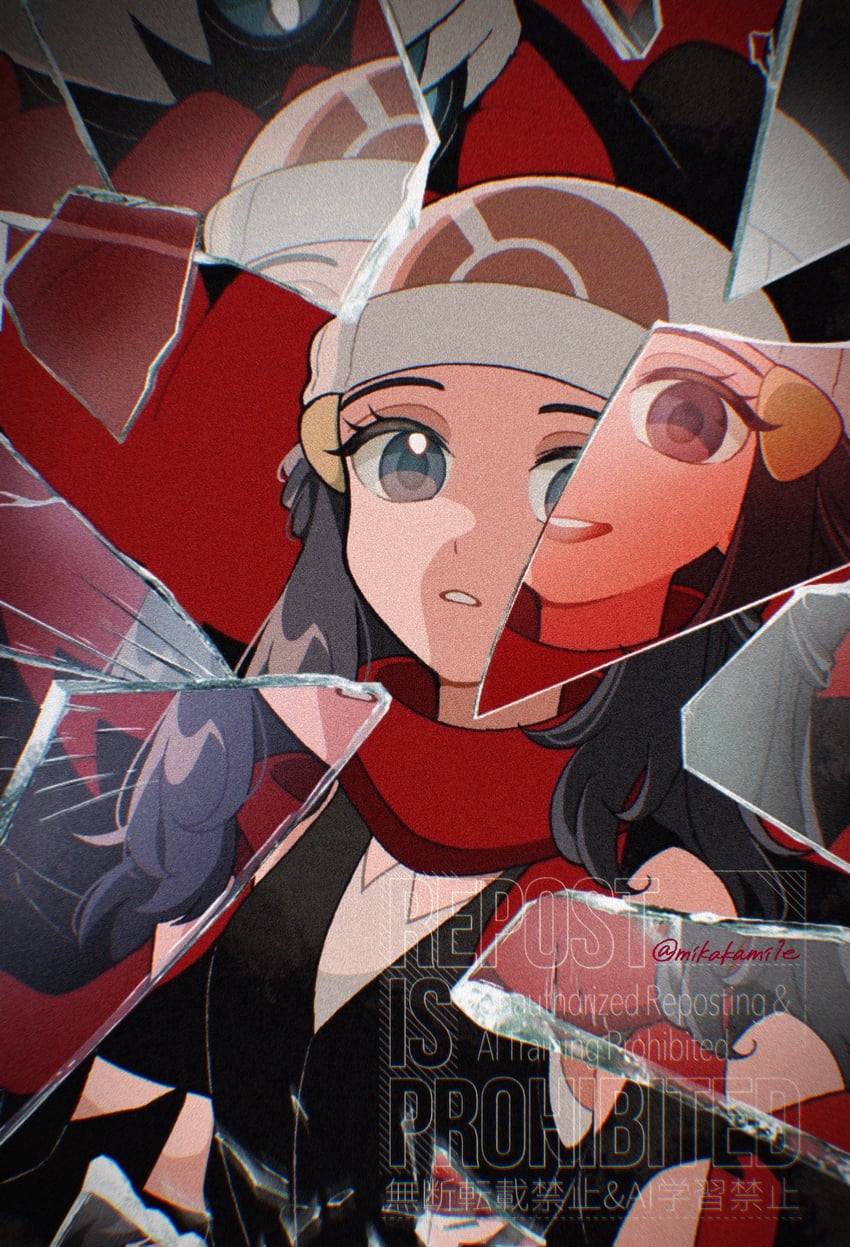 dawn and darkrai (pokemon and 1 more) drawn by mikakami1e