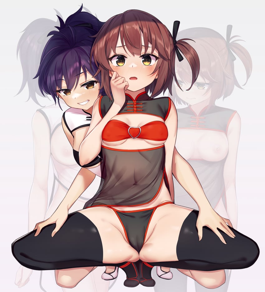 etou kanami and etou minato (toji no miko) drawn by minutachi