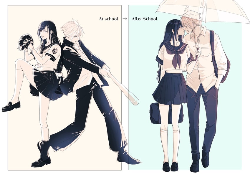 tifa lockhart and cloud strife (final fantasy and 2 more) drawn by mixmomo_yah