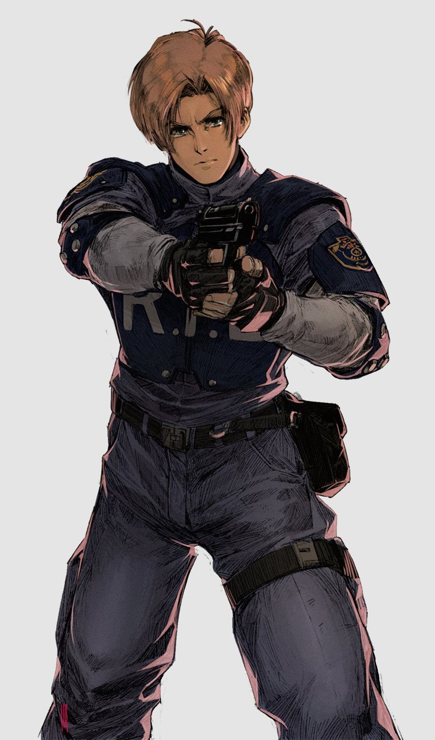 leon s. kennedy (resident evil and 1 more) drawn by david_liu