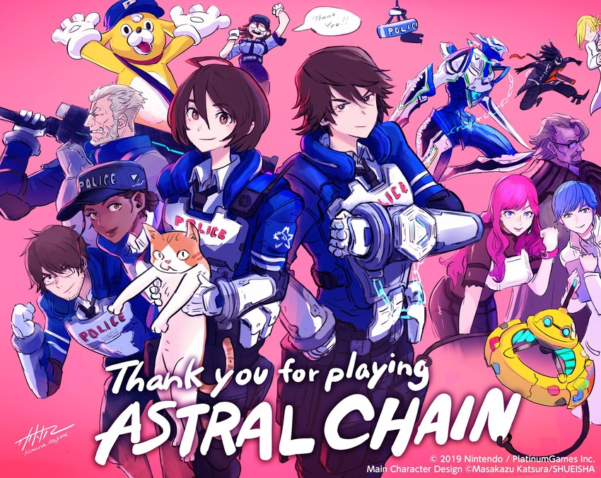 akira howard, marie wentz, lappy, and jena anderson (astral chain)