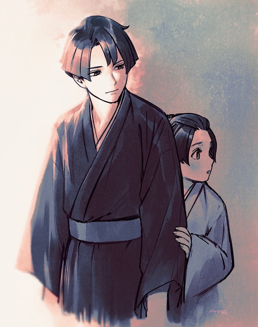 kazuma asogi and susato mikotoba (ace attorney and 1 more) drawn by amemomism