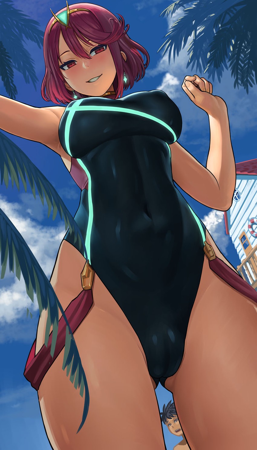 rex and pyra (xenoblade chronicles and 1 more) drawn by lasterk