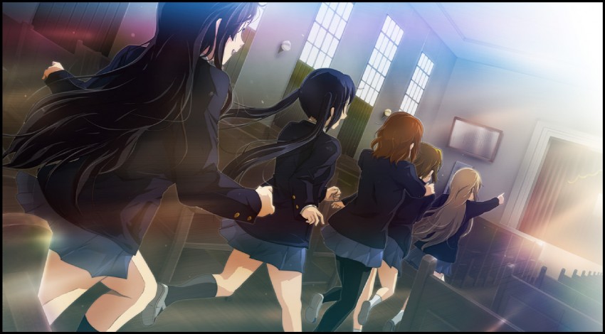 akiyama mio, nakano azusa, hirasawa yui, tainaka ritsu, and kotobuki tsumugi (k-on!) drawn by 71_(nanaichi_drafting)