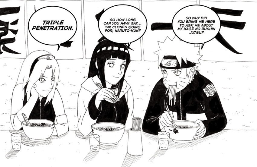 haruno sakura, uzumaki naruto, and hyuuga hinata (naruto and 1 more) drawn by arya-aiedail