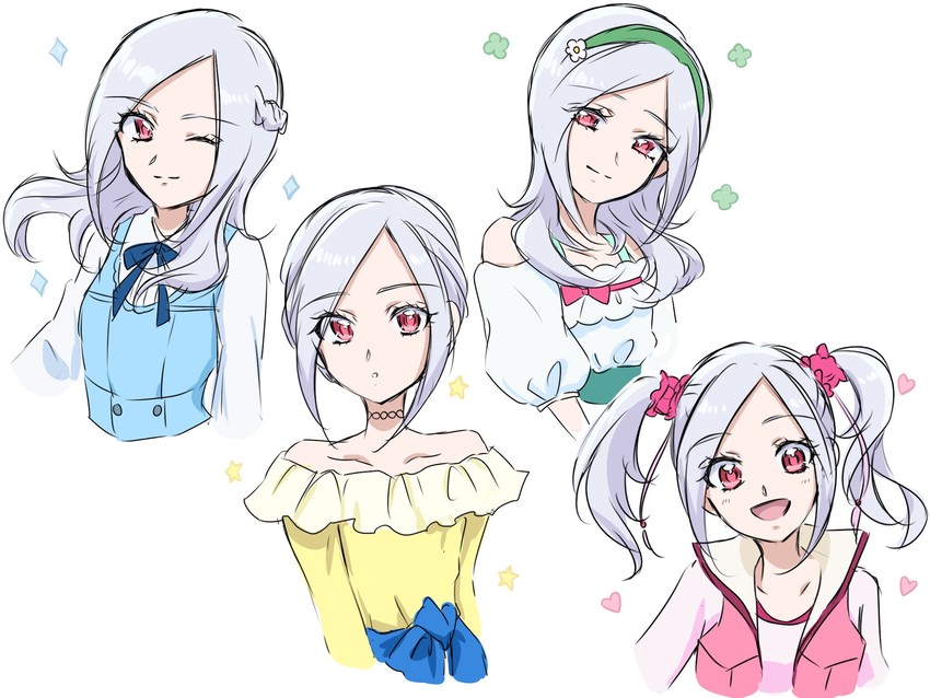 hishikawa rikka, higashi setsuna, momozono love, eas, hanami kotoha, and 1 more (precure and 4 more) drawn by fpminnie1