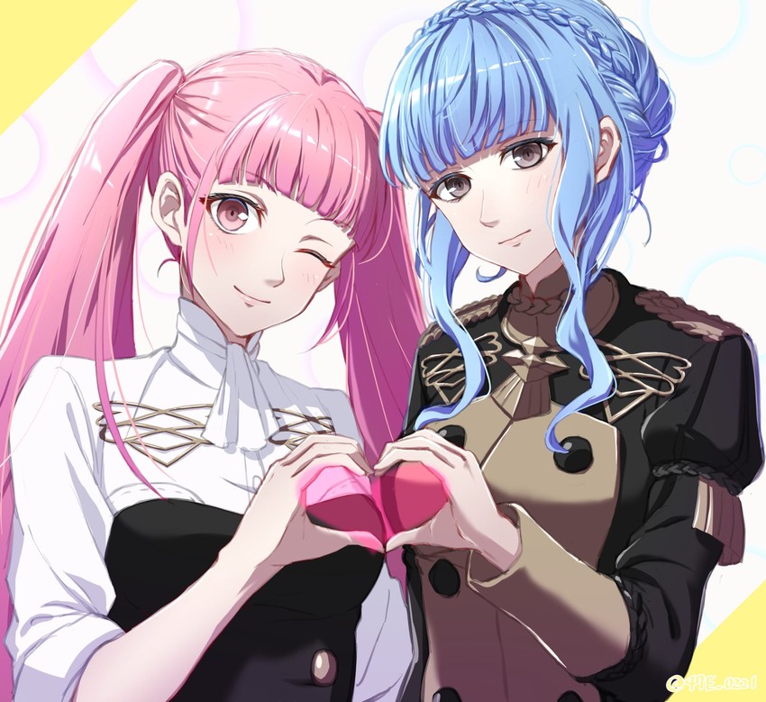 hilda valentine goneril and marianne von edmund (fire emblem and 1 more) drawn by shinae