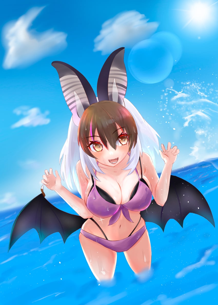 brown long-eared bat (kemono friends and 1 more) drawn by nekomimi_illust