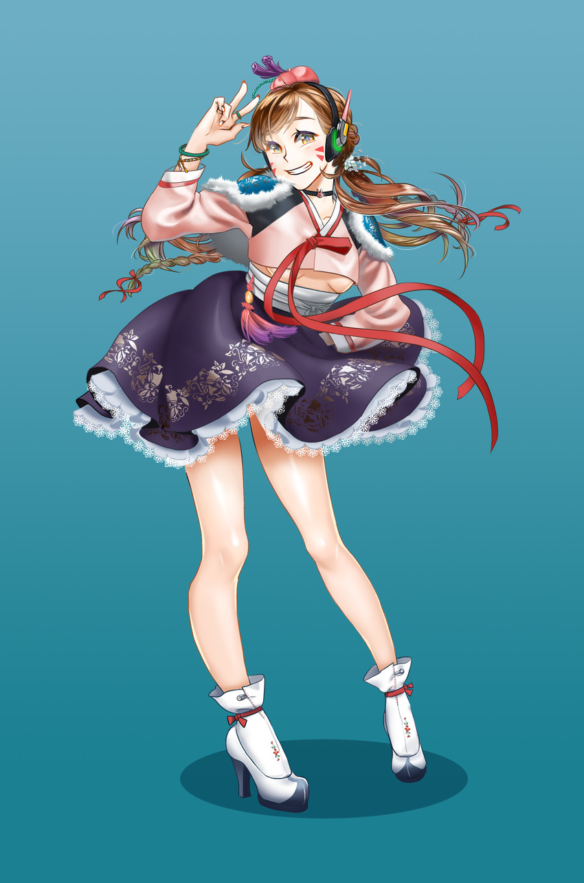 d.va (overwatch and 1 more) drawn by postal_cobe