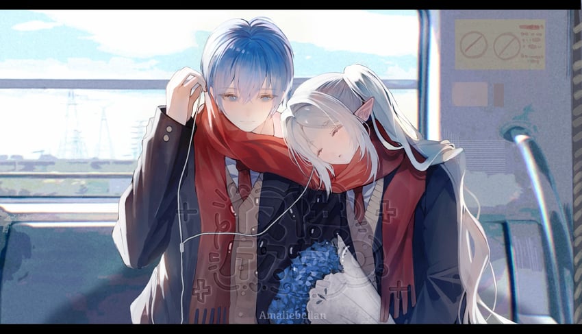 frieren and himmel (sousou no frieren) drawn by maomao_dawang