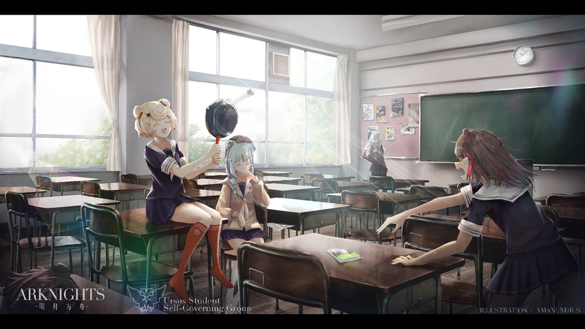rosa, zima, gummy, istina, and leto (arknights) drawn by amanun