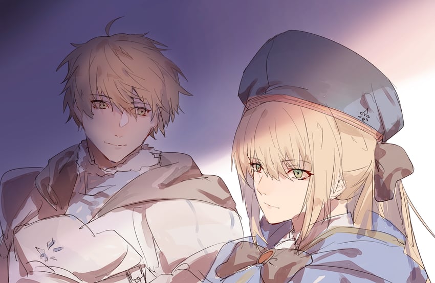 aesc and uther pendragon (fate and 1 more) drawn by yamo_27