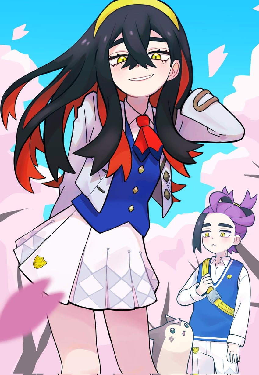 kieran and carmine (pokemon and 2 more) drawn by onigiri_umasio