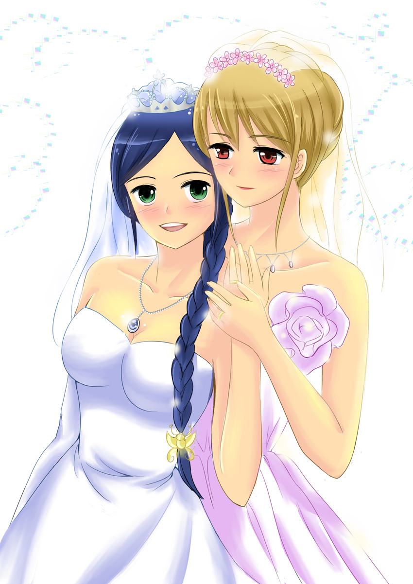 kuga natsuki and fujino shizuru (my-hime) drawn by lostangelvn