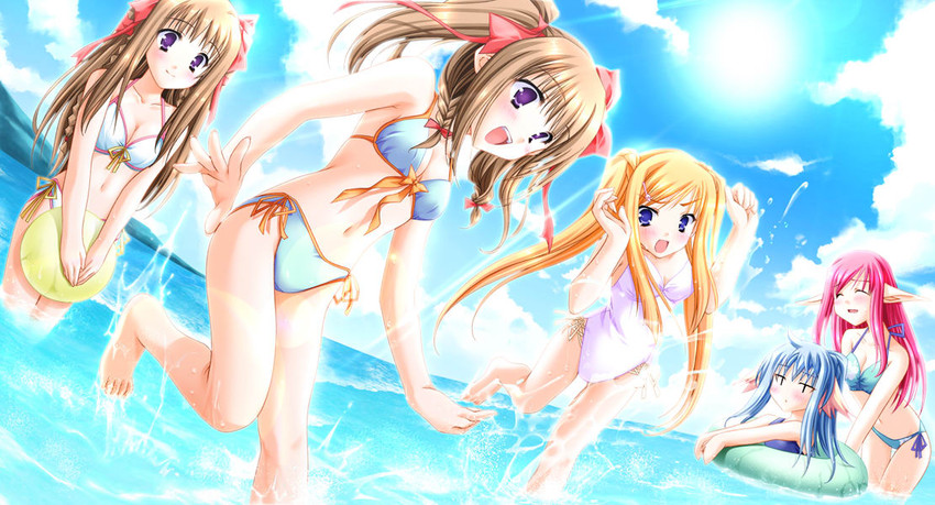 shikishima krile, tomoe makina, tomoe yukina, tita flawless brandt, and rin lim venus (nursery rhyme) drawn by moekibara_fumitake