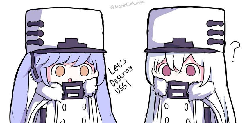 essex and sovetskaya rossiya (azur lane) drawn by marin_liekuriva
