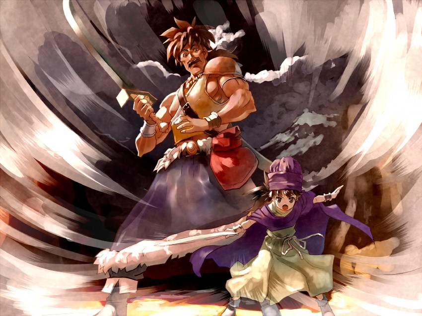 hero and papas (dragon quest and 1 more) drawn by chimochimo