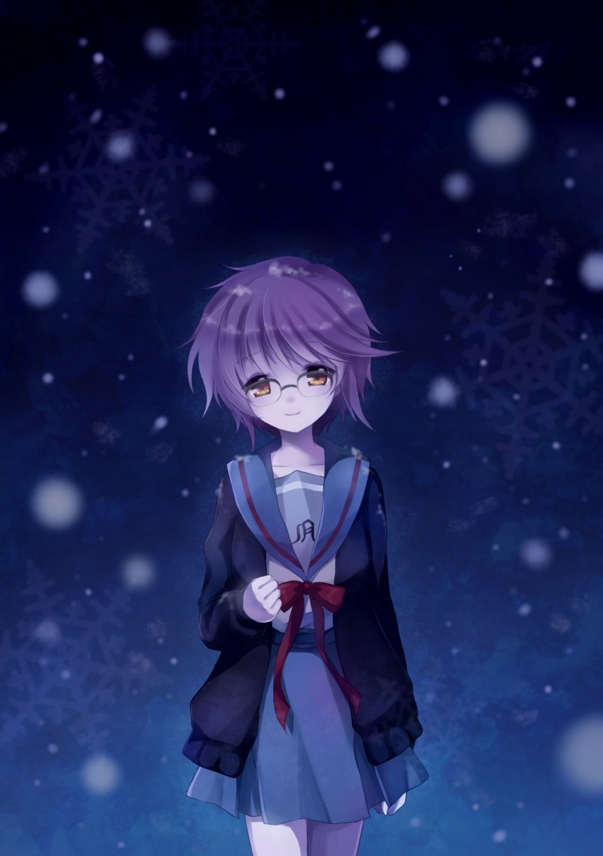 nagato yuki (suzumiya haruhi no yuuutsu and 1 more) drawn by mauve