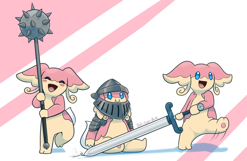 audino (pokemon) drawn by sol-lar-bink
