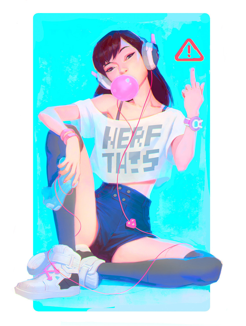 d.va (overwatch and 1 more) drawn by jason_chan