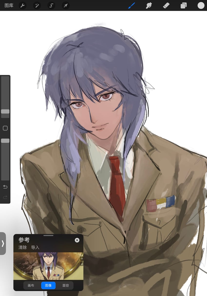 kusanagi motoko (ghost in the shell and 1 more) drawn by aizheajsee