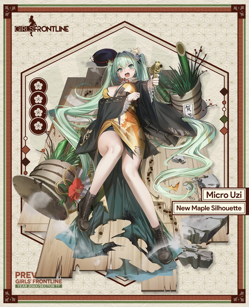 micro uzi (girls' frontline) drawn by renlili