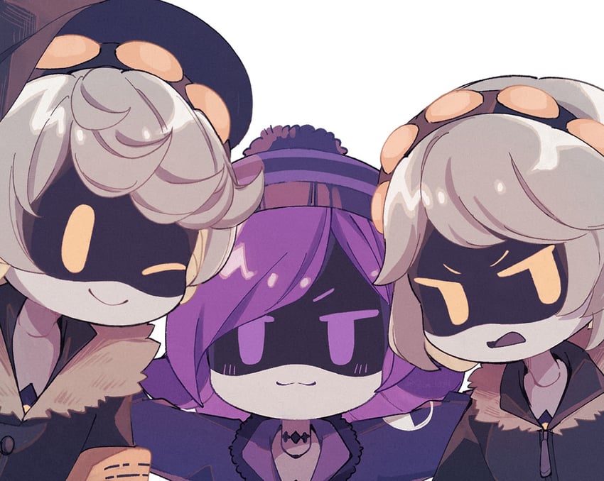 uzi, n, and v (murder drones) drawn by skn_1027