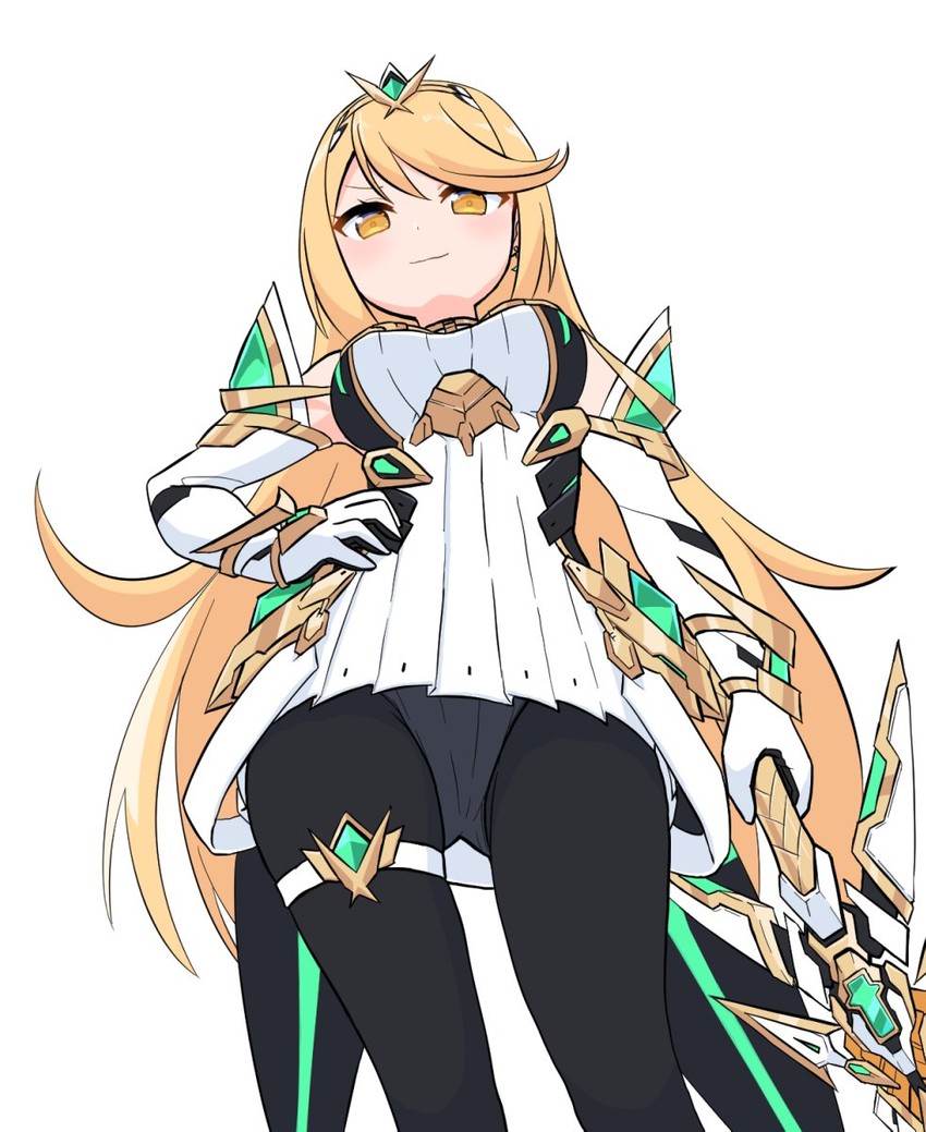 mythra (xenoblade chronicles and 2 more) drawn by paskmel