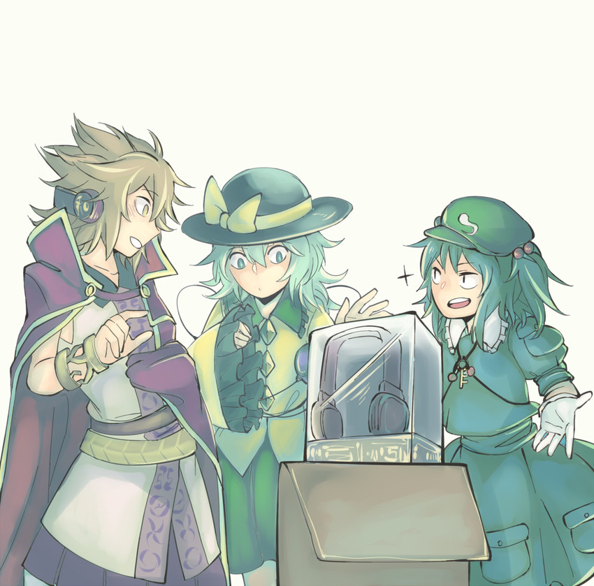 komeiji koishi, kawashiro nitori, and toyosatomimi no miko (touhou) drawn by vento