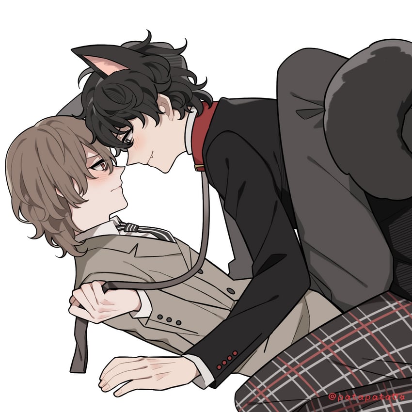 amamiya ren and akechi gorou (persona and 1 more) drawn by zozakura