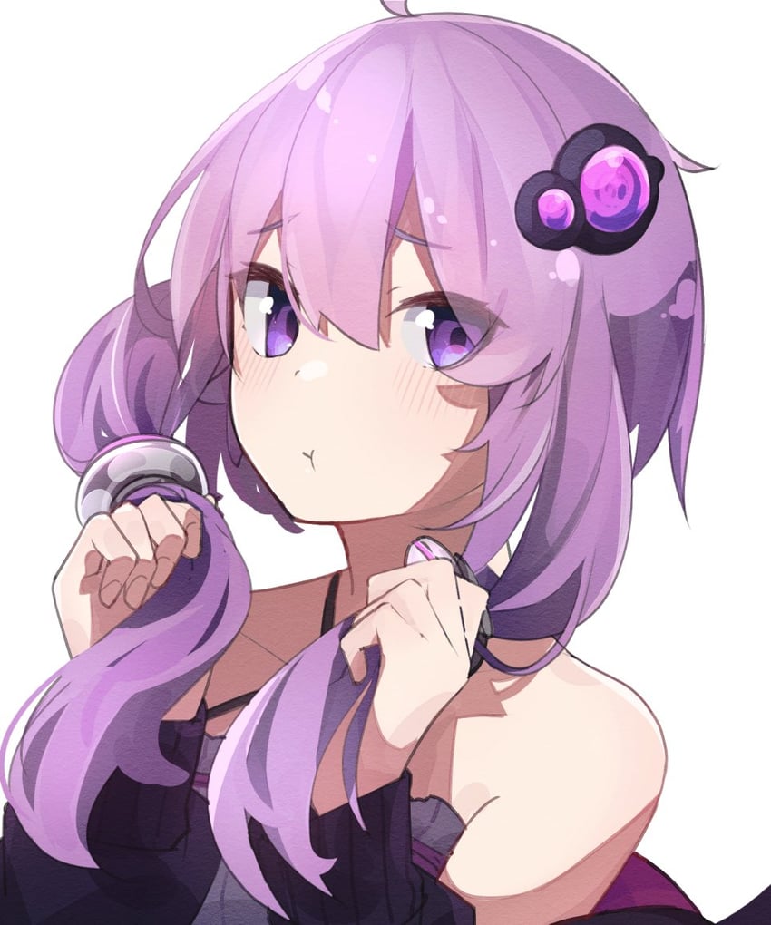 yuzuki yukari (vocaloid and 1 more) drawn by mo_kiduti